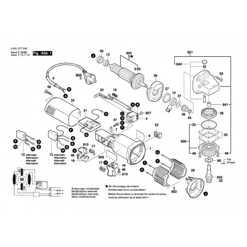 Запчасти для УШМ Bosch GWS 780C